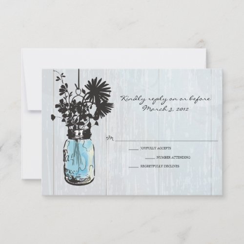 RSVP Rustic Hanging Mason Jar Wedding