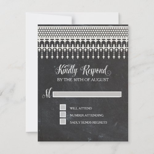 RSVP Rustic Vintage Lace Chalk Script Typography