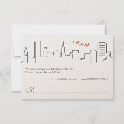 RSVP San Francisco Skyline Wedding Invitation