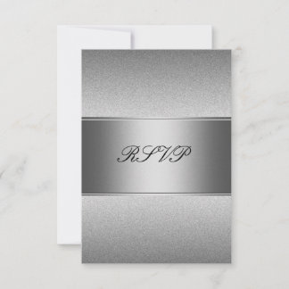 RSVP Silver Grey Metal Black 21st Birthday