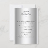 RSVP Silver Quinceanera 15th Birthday Masquerade (Back)