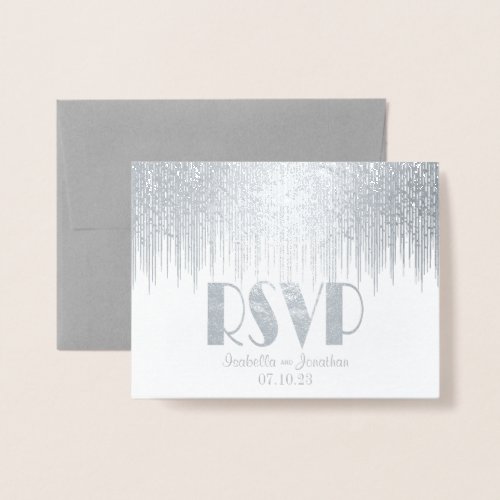 Rsvp Silver Star Shower Foil Card