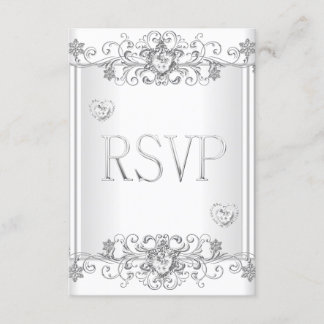 RSVP Silver White Diamond Hearts 2