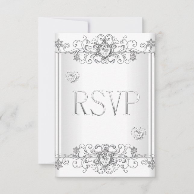 RSVP Silver White Diamond Hearts 2 (Front)
