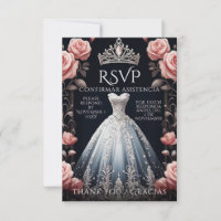 RSVP Spanish Quinceañera Rosas