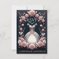 RSVP Spanish Quinceañera Rosas