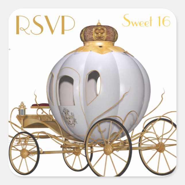 RSVP Sweet 16 Square Sticker (Front)