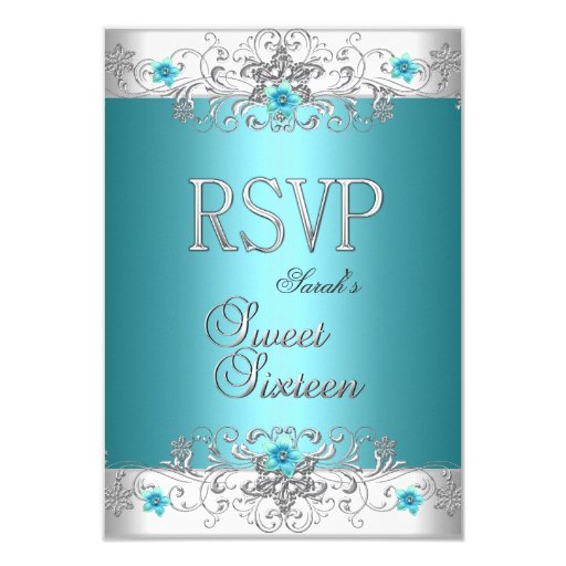 Sweet 16 Invitations With Rsvp Cards 4