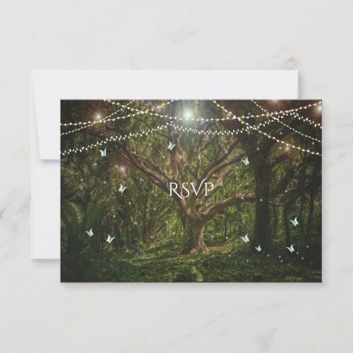 RSVP Sweet Sixteen Enchanted Forest  Invitation
