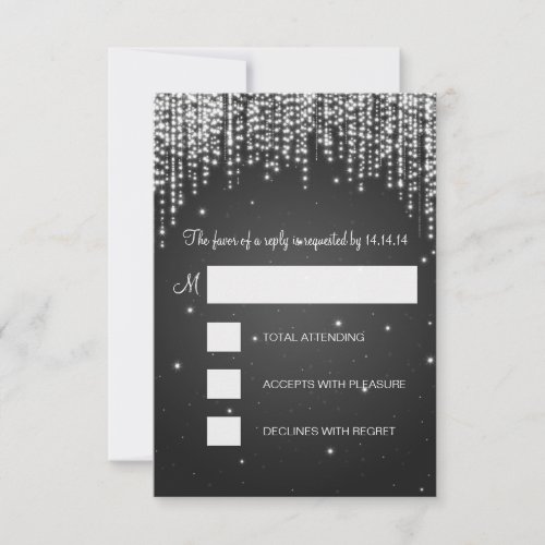 RSVP Sweet Sixteen Party Night Dazzle Black