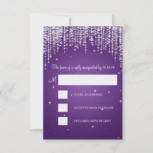 RSVP Sweet Sixteen Party Night Dazzle Purple