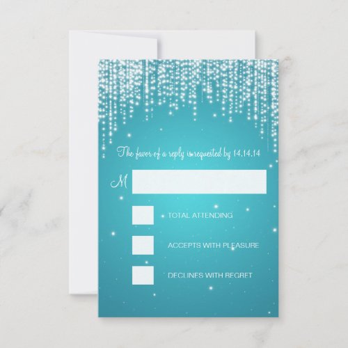 RSVP Sweet Sixteen Party Night Dazzle Turquoise