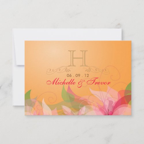RSVP - Tangerine Fall Wedding Reply Cards Personalized Invites