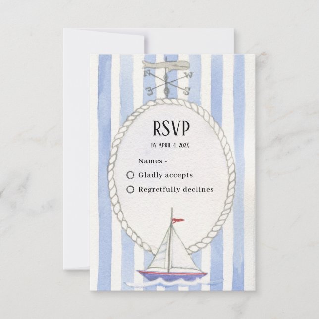 RSVP to wedding invitation card (Front)