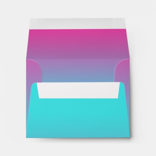 RSVP Turquoise to Pink Ombre with Star Envelope