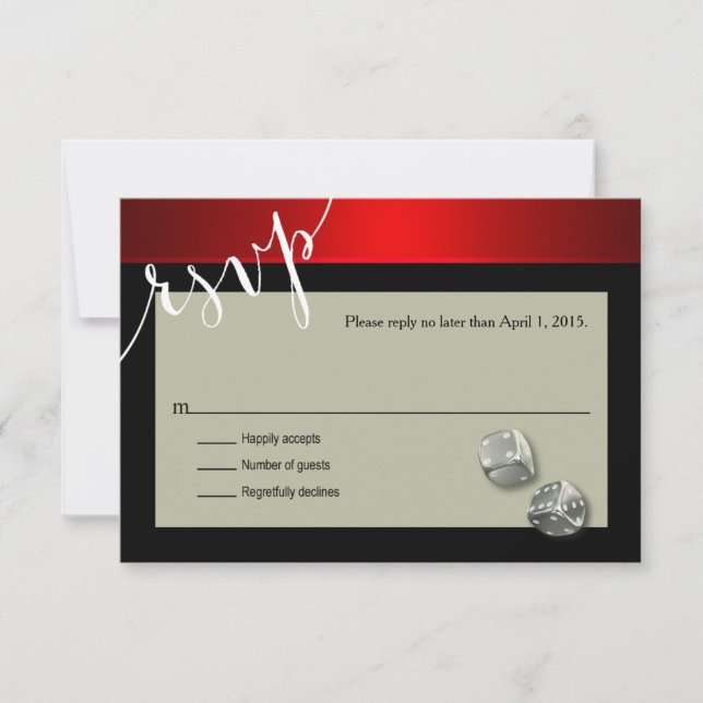 RSVP Vegas Casino Chip | red silver black (Front)