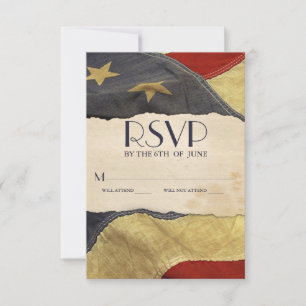RSVP Vintage USA Flag Patriotic Military Wedding