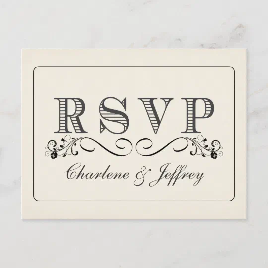 Reply card Wedding Wedding Cards reply postcard Vintage Bridal Pair White 