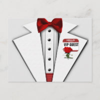 RSVP | VIP TUXEDO INVITATION POSTCARD