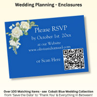 RSVP Website - Cobalt Blue & White Roses Wedding