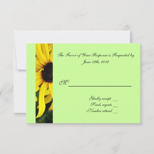 RSVP wedding acceptance card (Front)