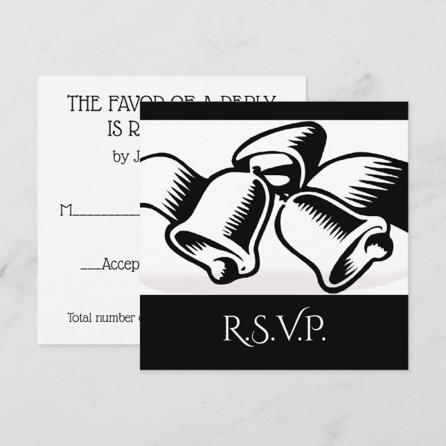 RSVP Wedding Bells Invitation (Front/Back)