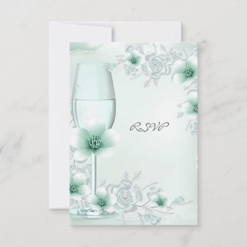 RSVP Wedding Blossoms Rose Floral Mint Green