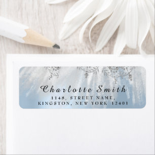 RSVP Wedding Bridal Blue Gray Sweet16th 15th Label