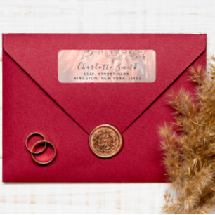 RSVP Wedding Bridal Rose Gold Sweet16th 15th Label