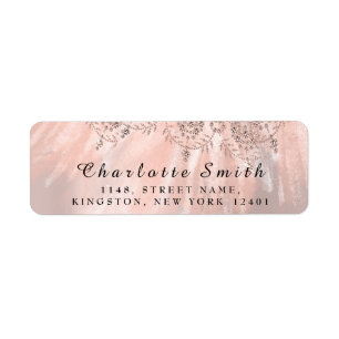 RSVP Wedding Bridal Rose Gold Sweet16th 15th Label