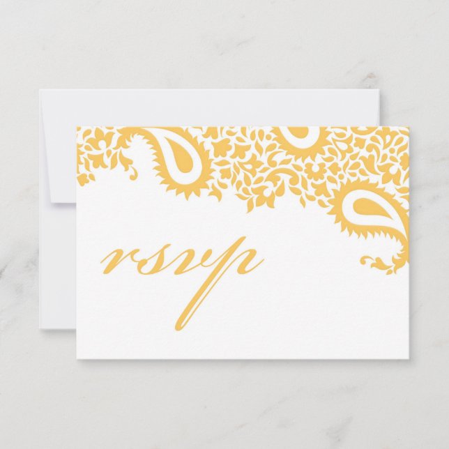 RSVP Wedding Card with Food Option (Front)