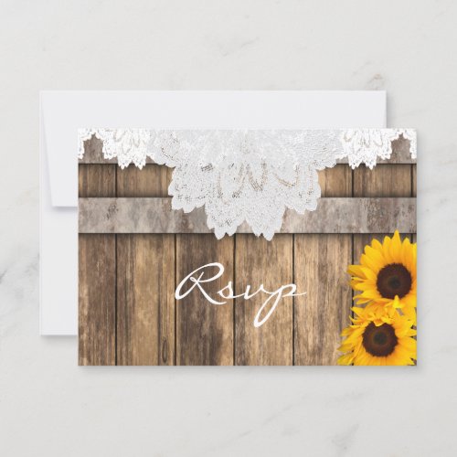 RSVP Wedding in a Rustic Wood and Lace