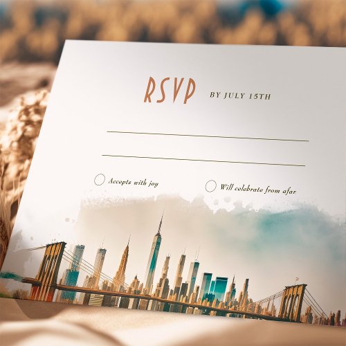 RSVP Wedding Insert New York Destination Invitatio Invitation