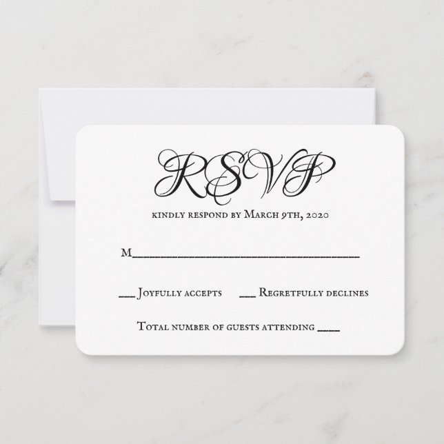 RSVP Wedding Invitation (Front)
