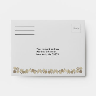 RSVP Wedding Response A2 Envelope Gold Leaf