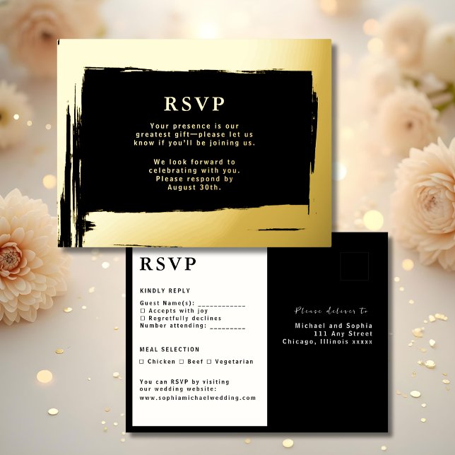 RSVP Wedding Response Card Modern Elegance (Creator Uploaded)