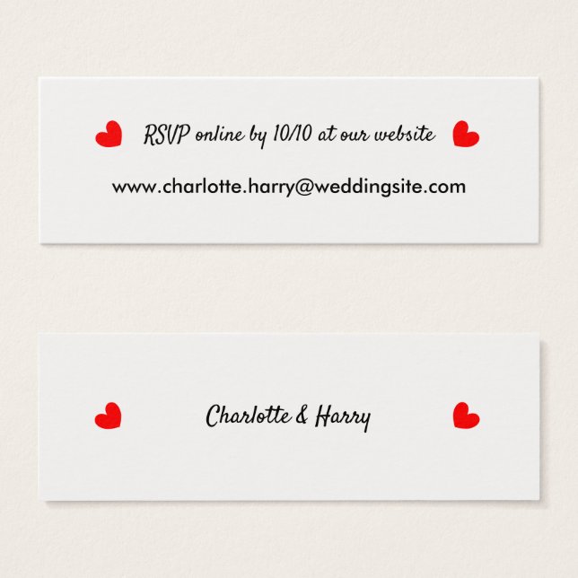 RSVP Wedding Website Personalized (Front & Back)