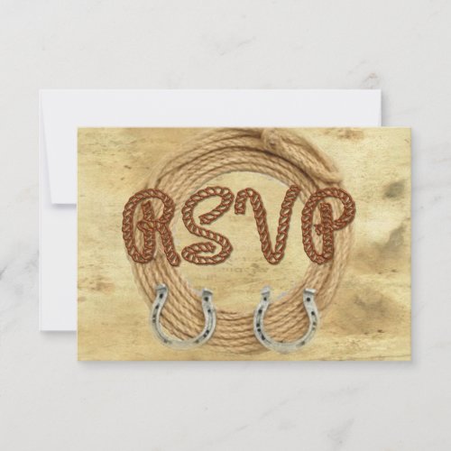 RSVP Western Wedding invitation