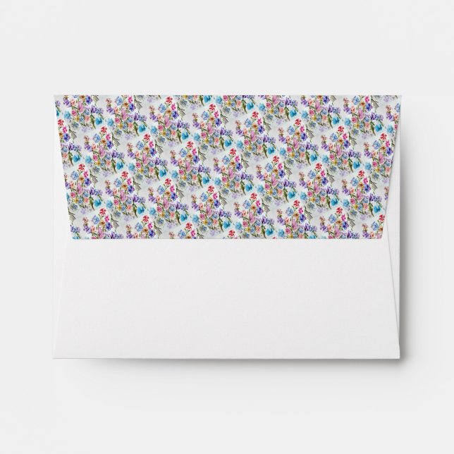 RSVP WHIMSICAL PATTERN ENVELOPE (Back (Top Flap))