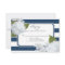 RSVP White Hydrangea Elegant Navy Wide Stripe