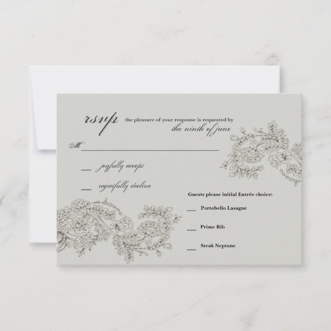 RSVP with 3 Entrée Choices // Vintage Inspired (Front)