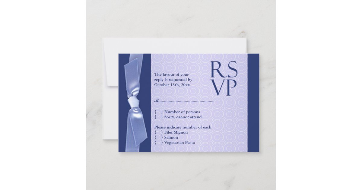 RSVP (with food) Jewish Wedding Flat Card | Zazzle