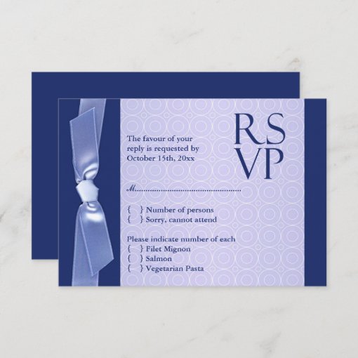 RSVP (with food) Jewish Wedding Flat Card | Zazzle