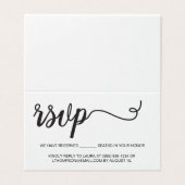 RSVP without mailing Reserved Seat Simple folded (Outside Unfolded)