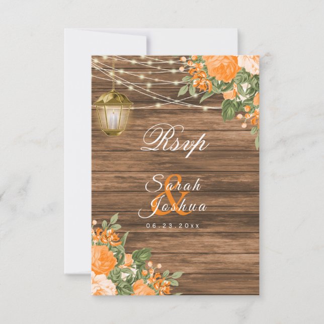 RSVP -  Wood, Lanterns and Orange Flower (Front)
