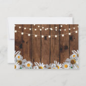 RSVP Wood Wedding Rustic Daisy Floral Cards (Back)