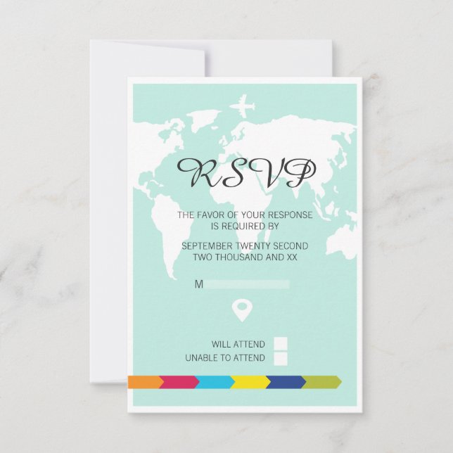 Rsvp World Travel Wedding Card (Front)