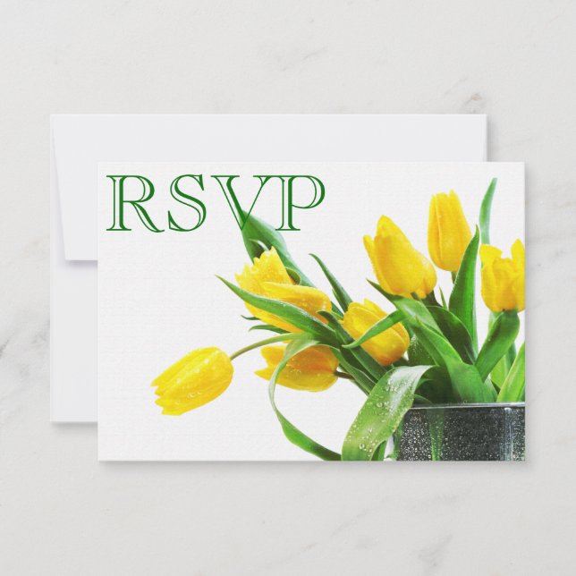 RSVP Yellow Tulips Card (Front)