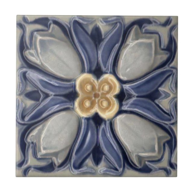 RT048 Faux-Relief Antique Reproduction Tile (Front)