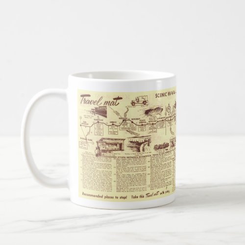 Rt 66 Shamrock to Los Anglese Travelmat Coffee Mug